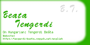 beata tengerdi business card